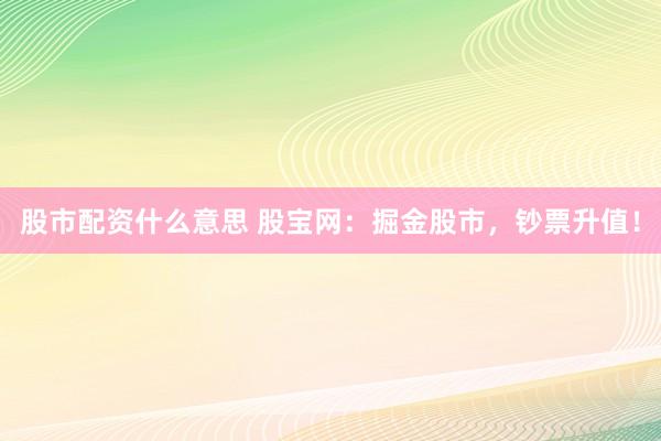 股市配资什么意思 股宝网：掘金股市，钞票升值！